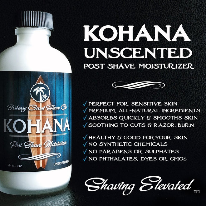 Kohana Unscented 2-In-1 Aftershave Lotion & Daily Moisturizer
