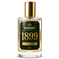 A 100ml glass bottle of Barberry Coast 1899 Extract Reserve fragrance, featuring a dark green label with gold lettering and a metallic gold cap, set against a plain white background.