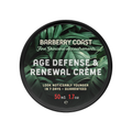 Black Jar of Age Defense and Renewal Cream - 50ml amber plastic jar with black metal cap by Barberry Coast