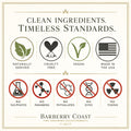 Naturally Derived, Cruelty Free, Vegan, Made in the USA, No Sulphates, No Parabens, No Phthalates, No Dyes, No Toxins
