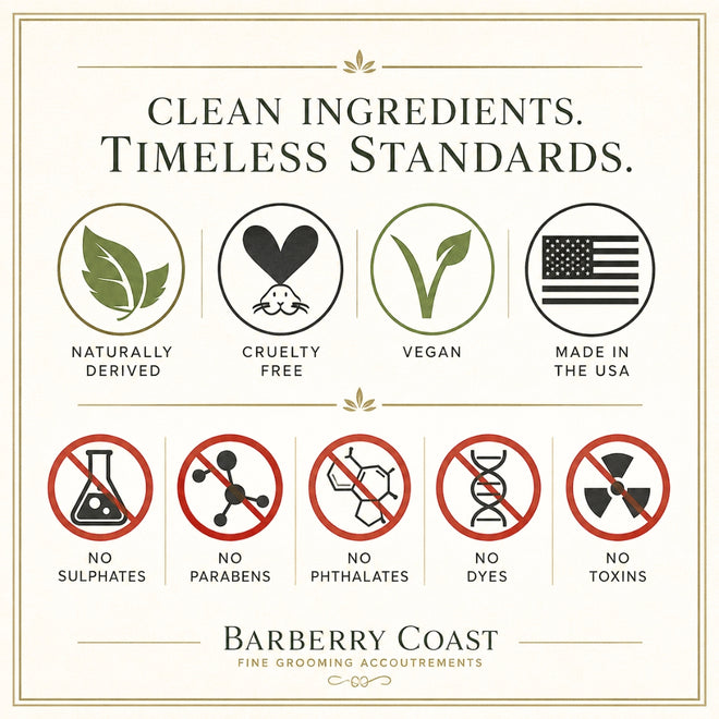 Naturally Derived, Cruelty Free, Vegan, Made in the USA, No Sulphates, No Parabens, No Phthalates, No Dyes, No Toxins
