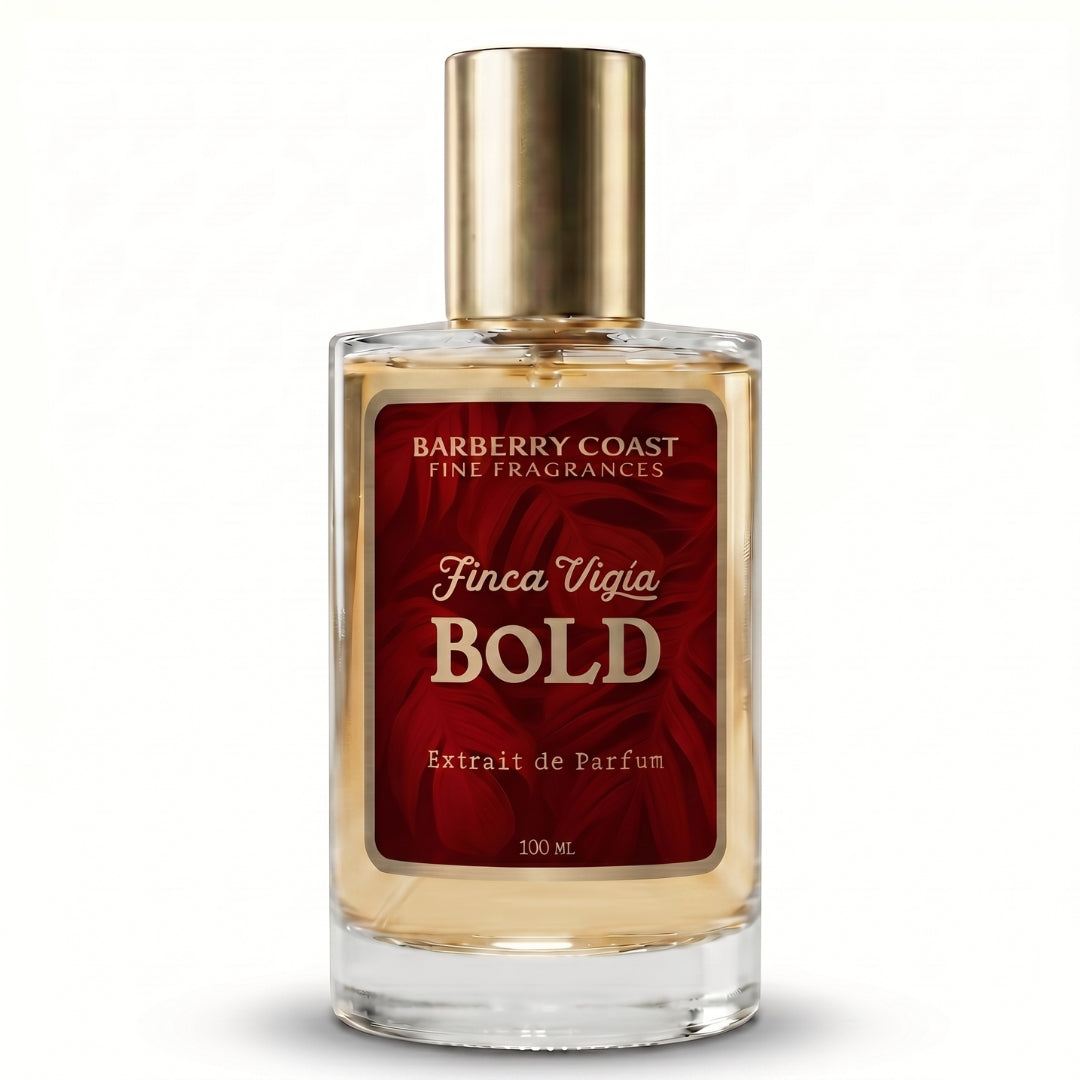 Finca Vigía Bold Extrait de Parfum Cologne by Barberry Coast. Large 100ml clear bottle with an atomizer sprayer cap.