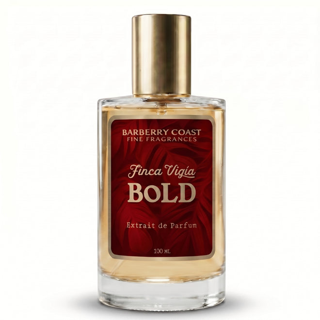 Finca Vigía Bold Extrait de Parfum Cologne by Barberry Coast. Large 100ml clear bottle with an atomizer sprayer cap.