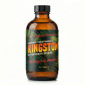 Bottle of Kingston Aftershave Splash with a colorful label on a white background