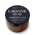 Barberry Coast Lavande No. 19 supreme shave cream jar on a white background