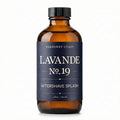Aftershave splash bottle labeled 'Lavande No. 19' by Barberry Coast on a white background