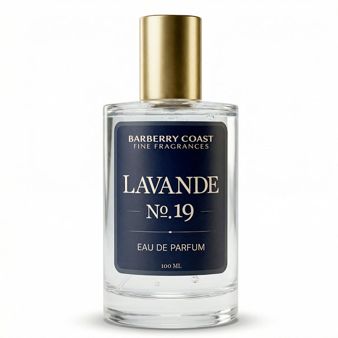 Lavande No. 19 Eau de Parfum cologneby Barberry Coast on a white background. 100ml size.