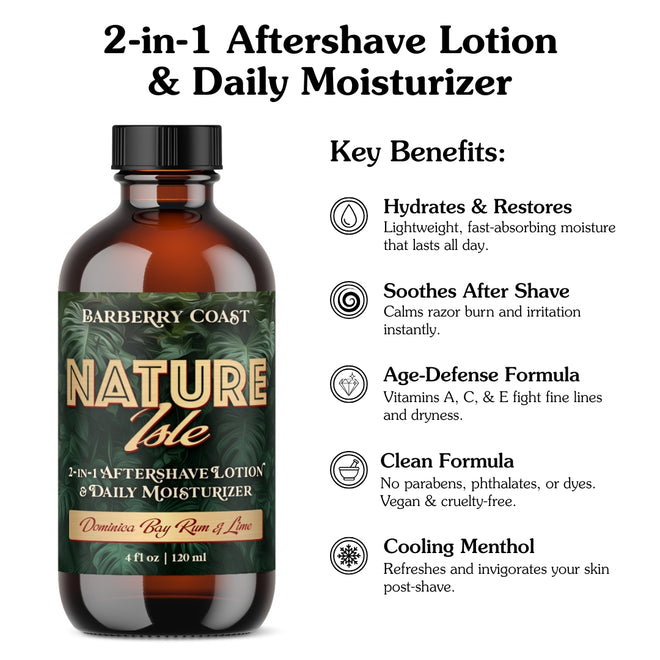 Nature Isle 2-in-1 Aftershave Lotion & Daily Moisturizer