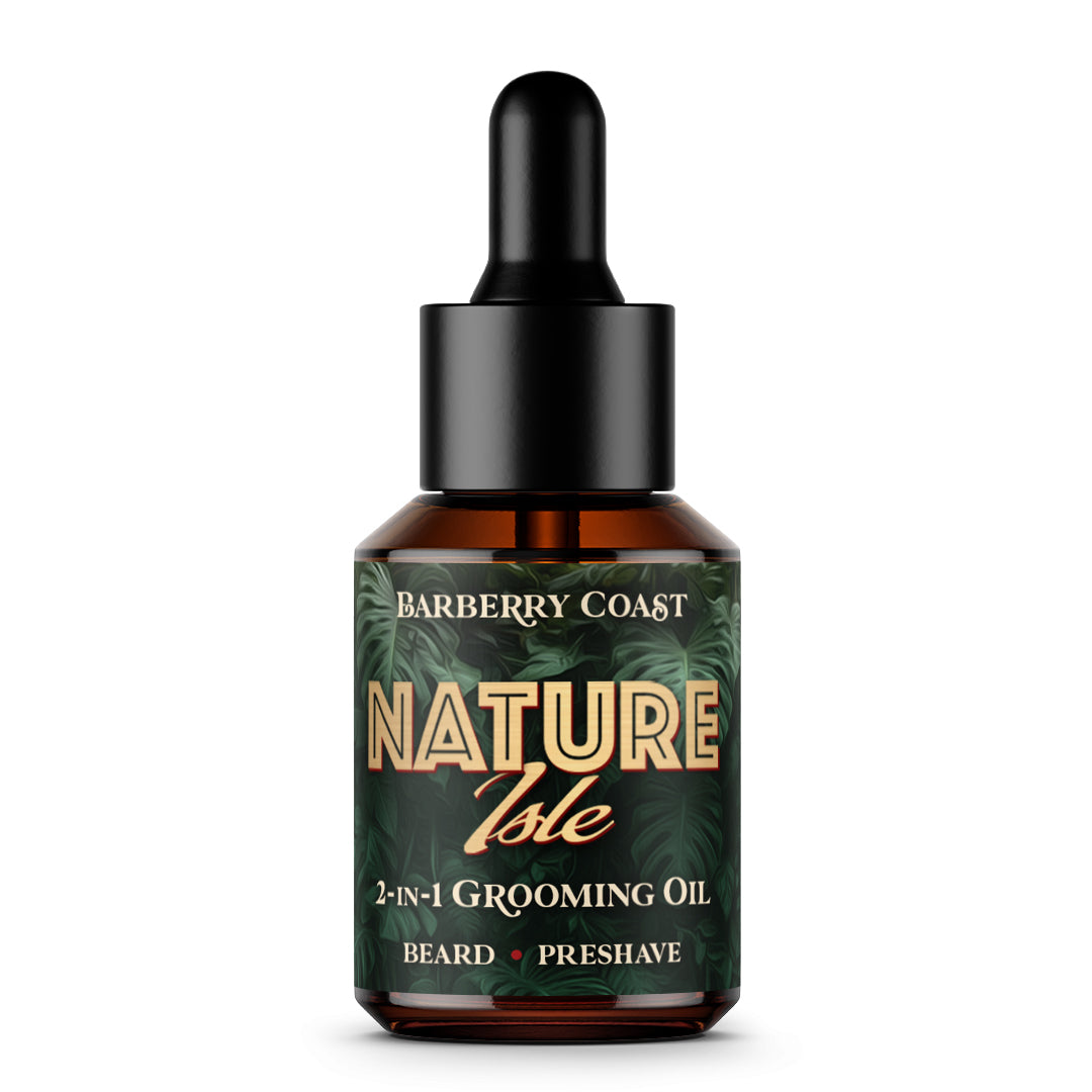 Barberry Coast Nature Isle 2-in-1 Grooming Oil bottle on a white background