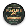 Barberry Coast Nature Isle Supreme Shave Cream container with tropical leaf design