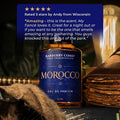 Barberry Coast Morocco Eau de Parfum bottle with a five-star review on a dark background