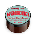 Waikiki Supreme Shave Cream aniti-aging container by Barberry Coast with a white background