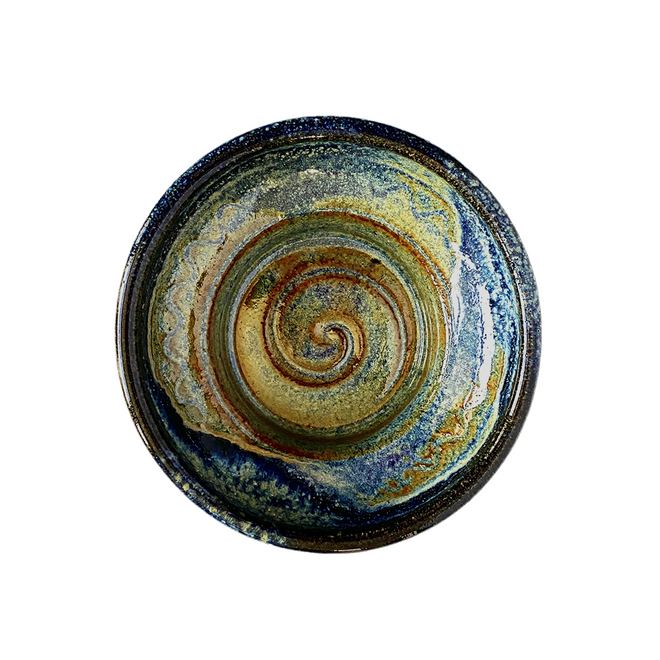 Shave Bowl - Azurite Blue - by a Master Artisan