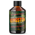 Kingston Aftershave Splash - 6.7 ounce clear amber apothecary style bottle with a black cap and reducer on a white background