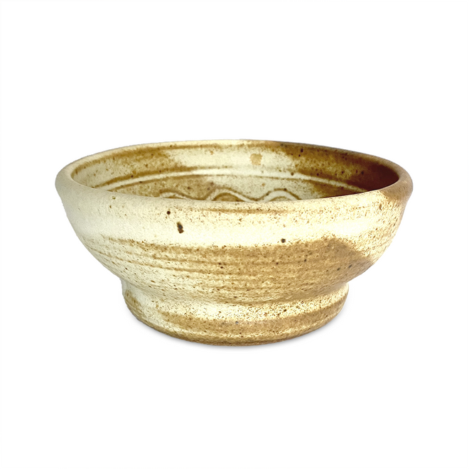 Shave Bowl - Sandstone Brown - by a Master Artisan